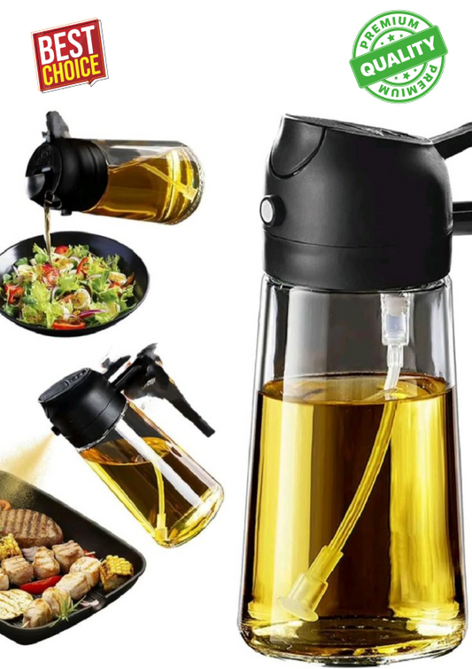 2 in 1 Oil Dispenser | 500ml Oil Bottle with Premium Nozzle