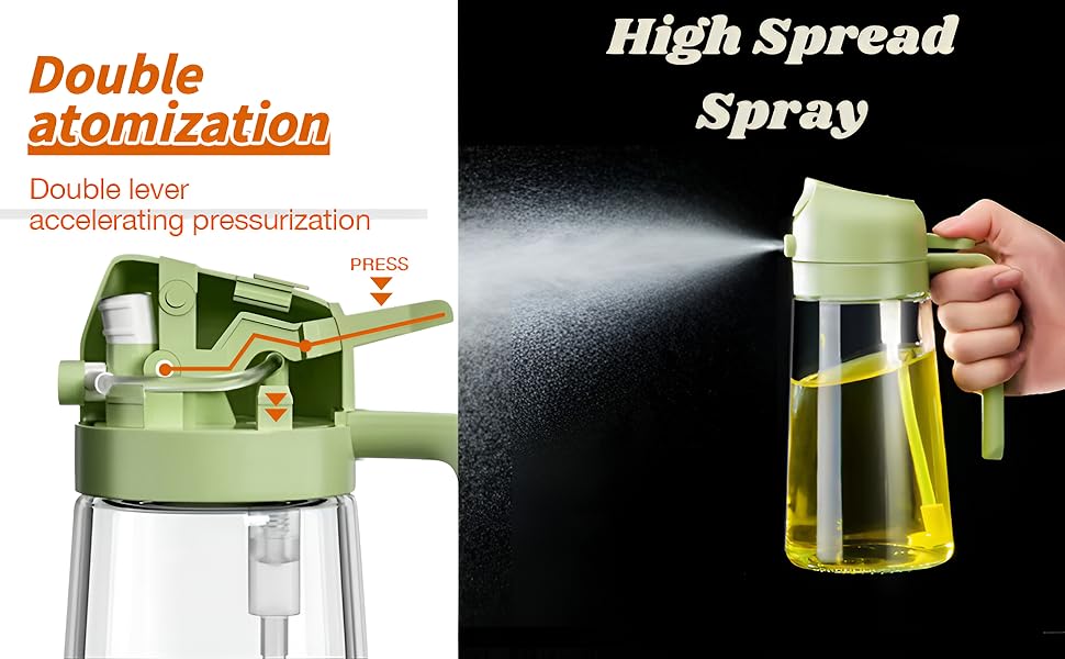 2 in 1 Oil Dispenser | 500ml Oil Bottle with Premium Nozzle