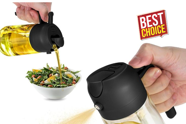 2 in 1 Oil Dispenser | 500ml Oil Bottle with Premium Nozzle