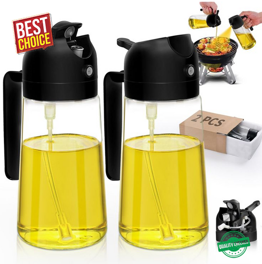 2 in 1 Oil Dispenser | 500ml Oil Bottle with Premium Nozzle