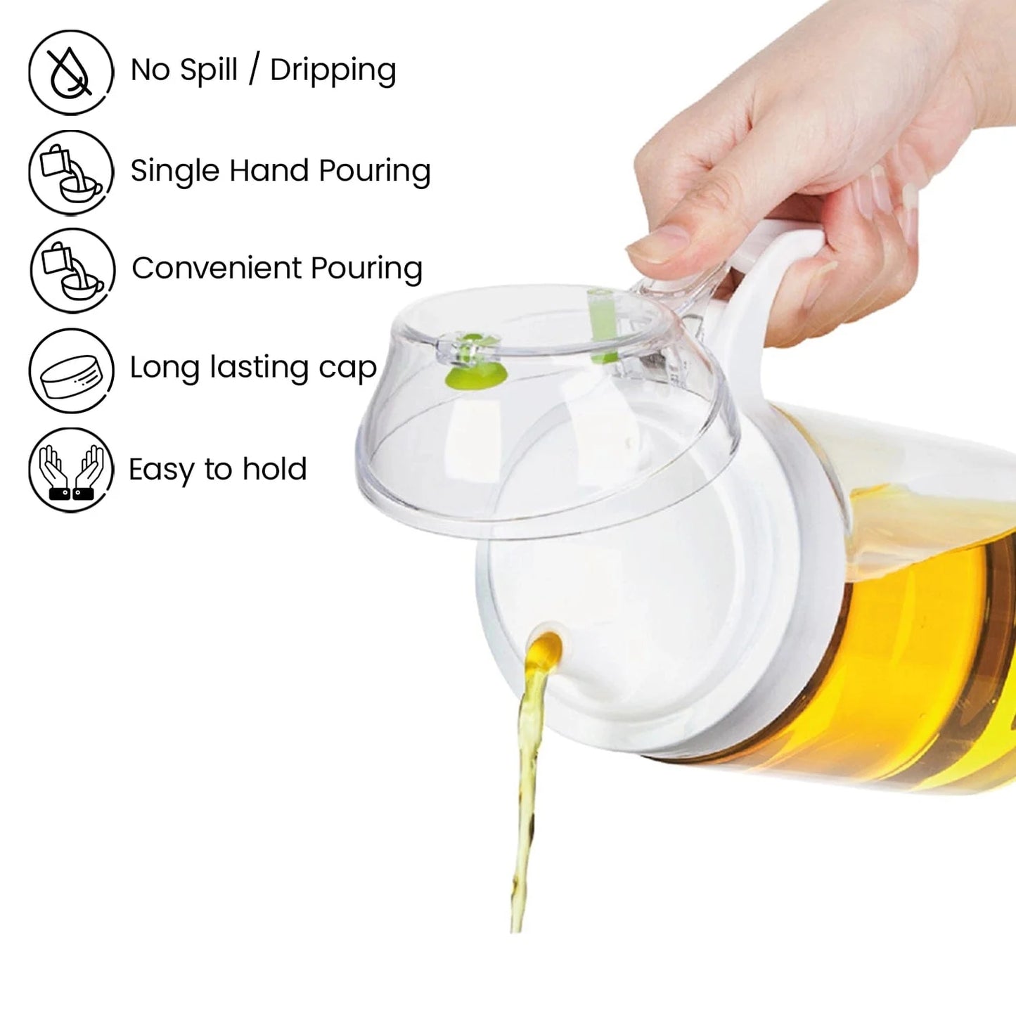 2 in 1 Oil Dispenser | 500ml Oil Bottle with Premium Nozzle